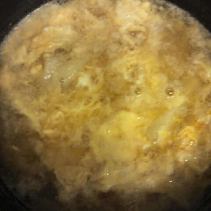 山芋と卵のコンソメスープ